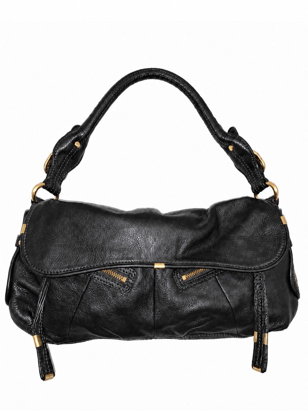 B. MAKOWSKY Classic Black Leather Shoulder Bag❤️❤️❤️ - Picture 3 of 10